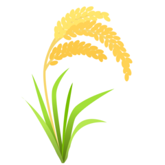 How emoji sheaf of rice displayed on Emojidex