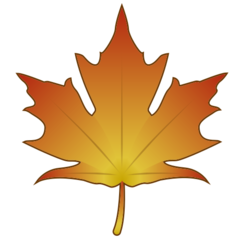 How emoji maple leaf displayed on Emojidex