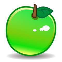 How emoji green apple displayed on Emojidex