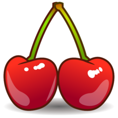 How emoji cherries displayed on Emojidex