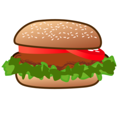 How emoji hamburger displayed on Emojidex