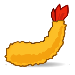 How emoji fried shrimp displayed on Emojidex