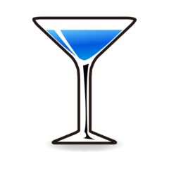 How emoji cocktail glass displayed on Emojidex