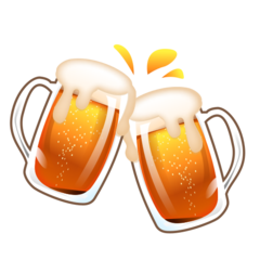 How emoji clinking beer mugs displayed on Emojidex