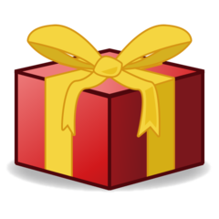 How emoji wrapped gift displayed on Emojidex