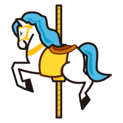 How emoji carousel horse displayed on Emojidex