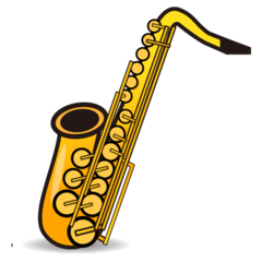 How emoji saxophone displayed on Emojidex