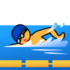 How emoji person swimming displayed on Emojidex