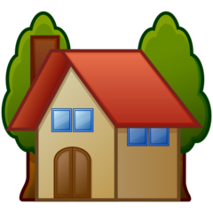 How emoji house with garden displayed on Emojidex