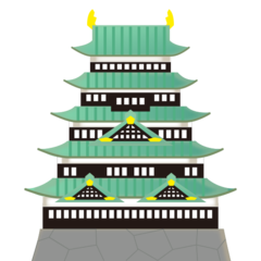 How emoji Japanese castle displayed on Emojidex