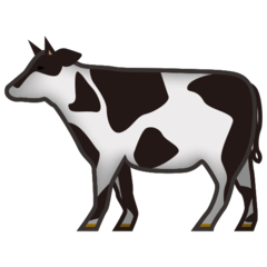 How emoji cow displayed on Emojidex