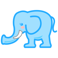 How emoji elephant displayed on Emojidex