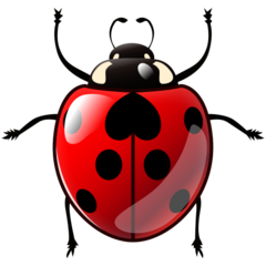 How emoji lady beetle displayed on Emojidex