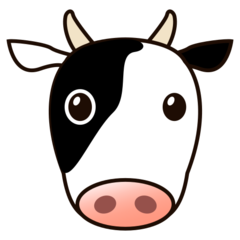 How emoji cow face displayed on Emojidex