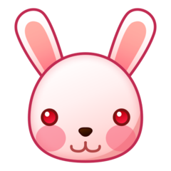 How emoji rabbit face displayed on Emojidex