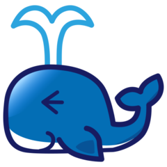 How emoji spouting whale displayed on Emojidex