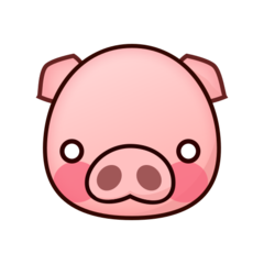 How emoji pig face displayed on Emojidex