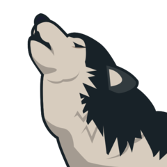 How emoji wolf displayed on Emojidex