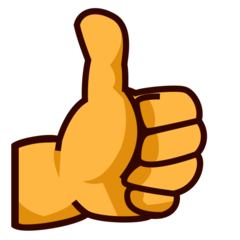 How emoji thumbs up displayed on Emojidex