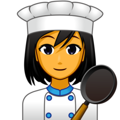 How emoji woman cook displayed on Emojidex