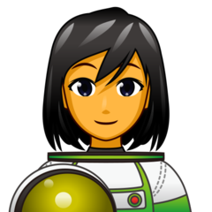 How emoji woman astronaut displayed on Emojidex