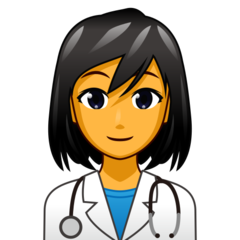 How emoji woman health worker displayed on Emojidex