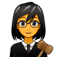 How emoji woman judge displayed on Emojidex