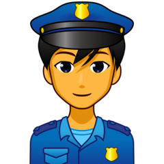 How emoji man police officer displayed on Emojidex