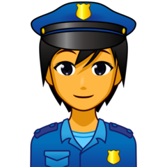 How emoji police officer displayed on Emojidex