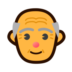 How emoji old man displayed on Emojidex