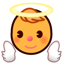 How emoji baby angel displayed on Emojidex