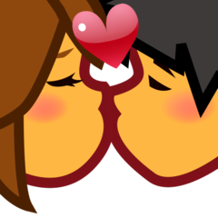 How emoji kiss displayed on Emojidex