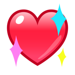 How emoji sparkling heart displayed on Emojidex