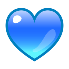 How emoji blue heart displayed on Emojidex