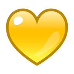 How emoji yellow heart displayed on Emojidex