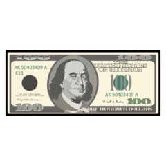 How emoji dollar banknote displayed on Emojidex