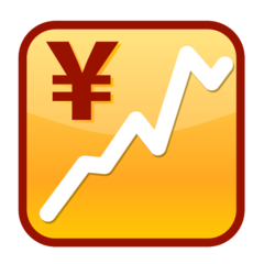 How emoji chart increasing with yen displayed on Emojidex