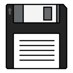 How emoji floppy disk displayed on Emojidex