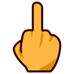 How emoji middle finger displayed on Emojidex