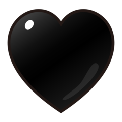 How emoji black heart displayed on Emojidex