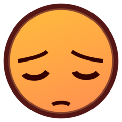 How emoji pensive face displayed on Emojidex