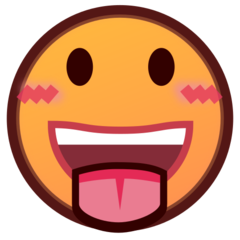 How emoji face with tongue displayed on Emojidex