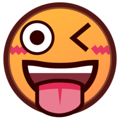 How emoji winking face with tongue displayed on Emojidex