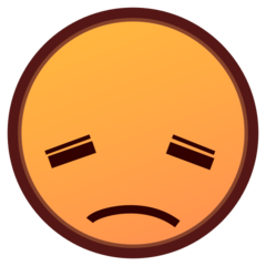 How emoji disappointed face displayed on Emojidex