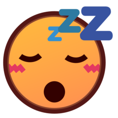 How emoji sleeping face displayed on Emojidex