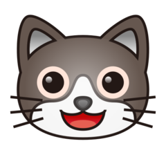 How emoji grinning cat displayed on Emojidex