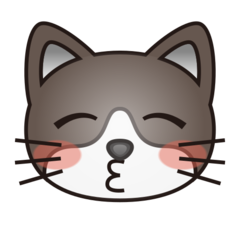 How emoji kissing cat displayed on Emojidex