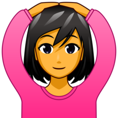 How emoji woman gesturing OK displayed on Emojidex