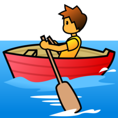 How emoji person rowing boat displayed on Emojidex