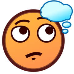 How emoji thinking face displayed on Emojidex